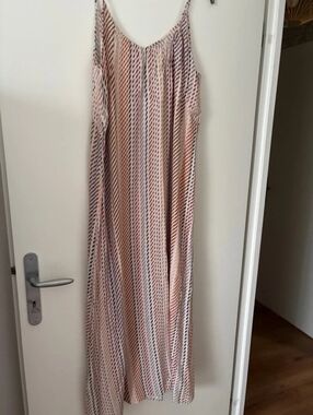 Women’s Pink Striped Maxi Slip Dress